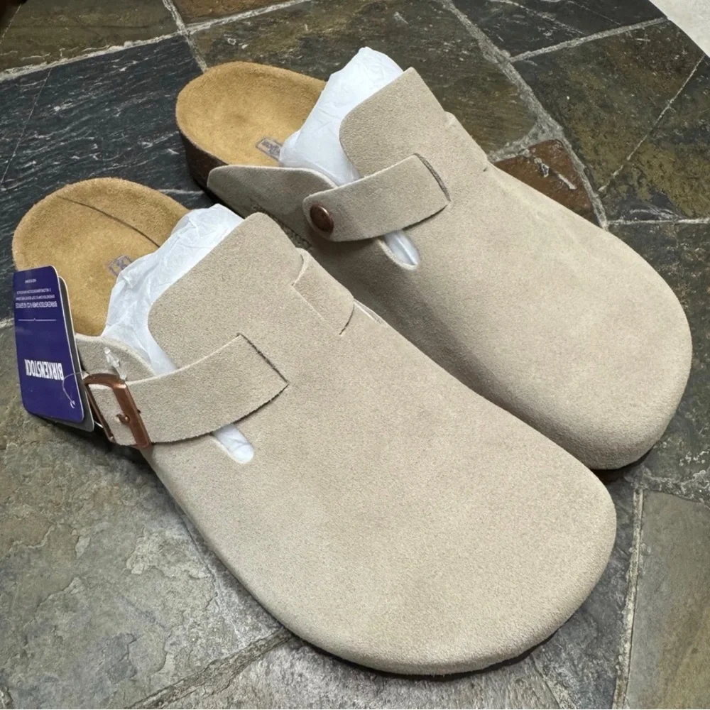 Birkenstock Boston clog Taupe Size 41 - Picture 1 of 5